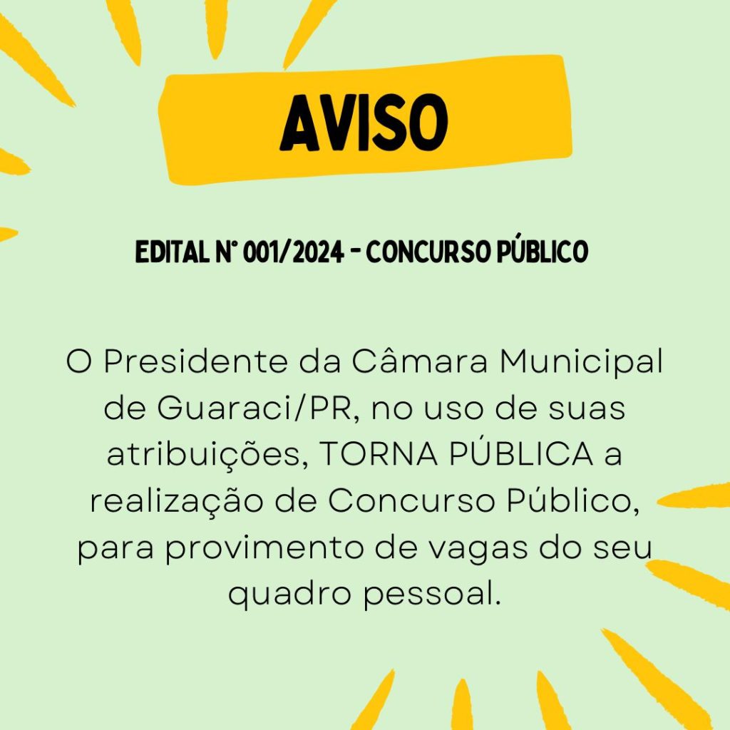 Acompanhamento – Concurso Público Nº 001/2024